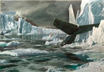 Icebergs with Wreckage
